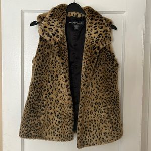 Kristen Blame Cheetah Faux Fur Vest